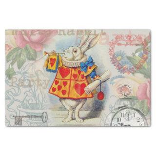 White Rabbit Hearts Alice Classic Tissue Paper