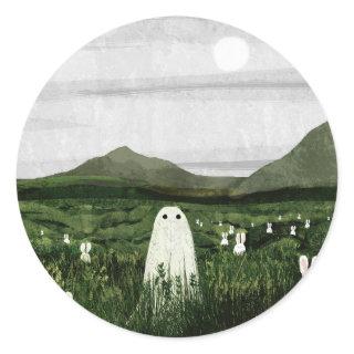 White Rabbits Classic Round Sticker