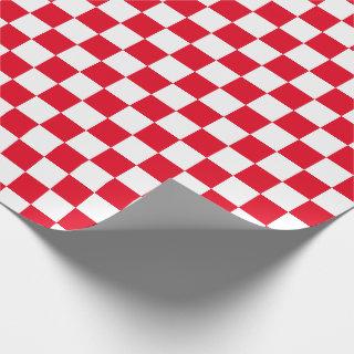 White & [Red] Checker Checkerboard Checkers