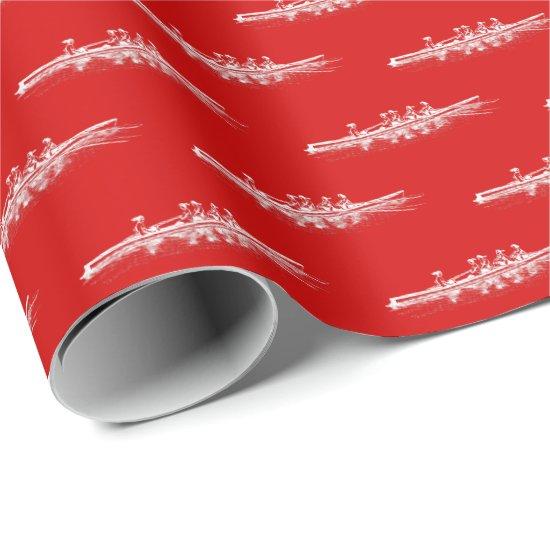 White Red Women Rowing Rowers Crew Team Sports