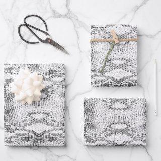 White Snake Skin Print  Sheets