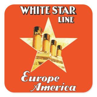 White Star Line Square Sticker