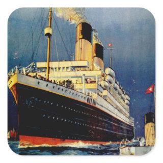 White Star Line Square Sticker