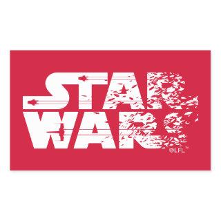 White Star Wars Logo Rectangular Sticker