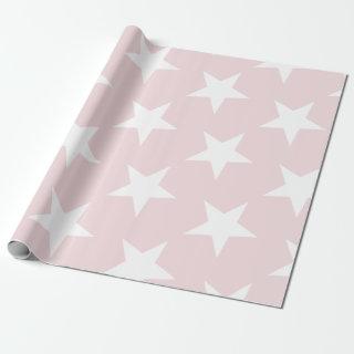 White Stars Blush Pink Modern Chic Design Trendy