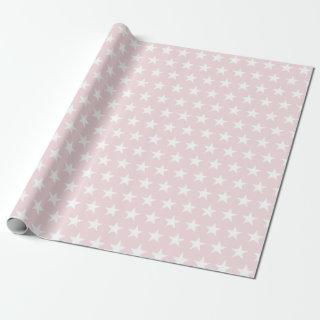 White Stars Blush Pink Modern Chic Design Trendy