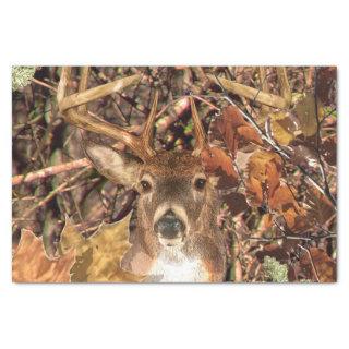 White Tail Deer Head Fall Energy Spirited on a Tissue Paper