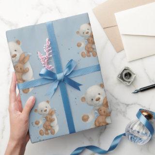 White Teddy Bear Wild One birthday