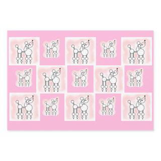 White Toy Poodle Gift Wrap Sheet Set