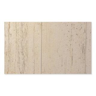 White Washed Textured Wood Grain Rectangular Sticker