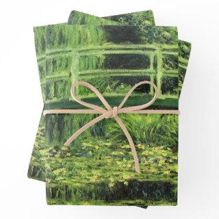 White Waterlilies by Claude Monet, Vintage Art  Sheets
