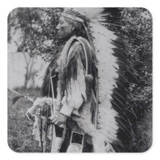 White Wolf, a Comanche Chief, c.1891-98 Square Sticker