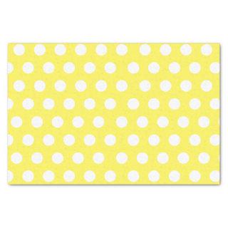 White & Yellow Medium Polka Dot Party Tissue Paper