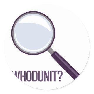 Whodunit Classic Round Sticker