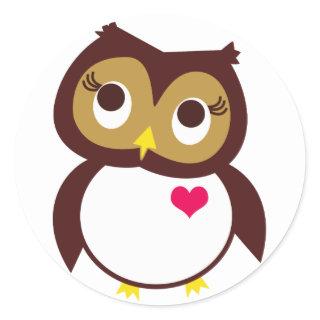Whoo Loves You Classic Round Sticker