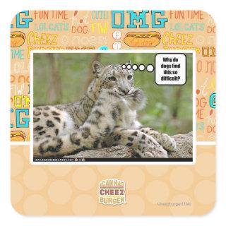 Why do dogs find this so difficult? square sticker
