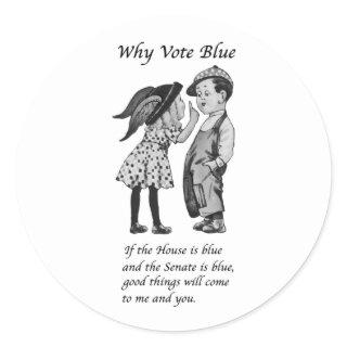 Why Vote Blue in 2026 Classic Round Sticker