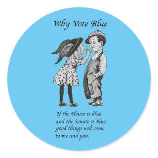Why Vote Blue in 2026 Classic Round Sticker