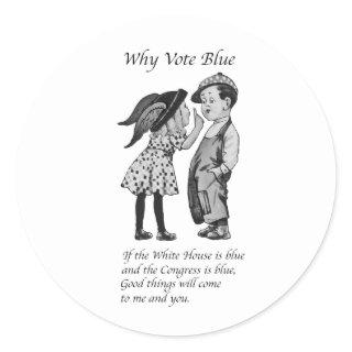 Why Vote Totally Blue in 2028 Classic Round Sticker
