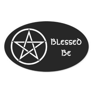 Wiccan & Magick Pentagram Pentacle - M1 Oval Sticker