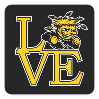 Wichita State University Love Square Sticker