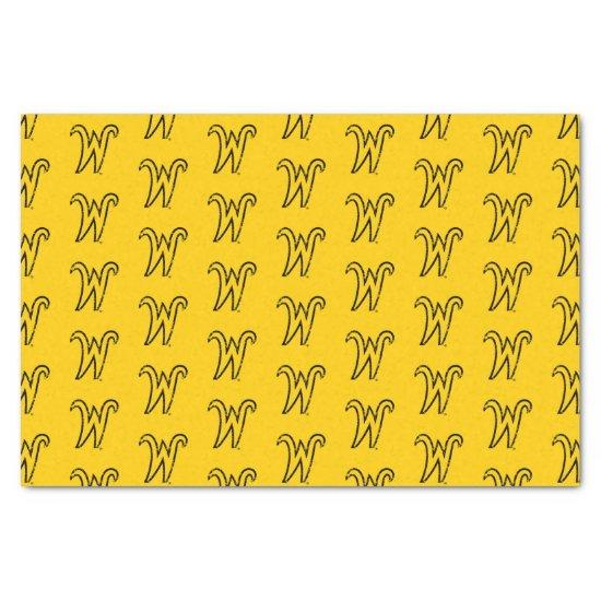 Wichita State University W Distressed Tissue Paper