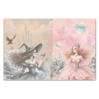 Wicked Witch and Galinda Wizard of Oz Decoupage Tissue Paper