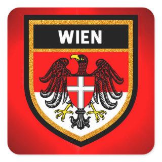 Wien Flag Square Sticker