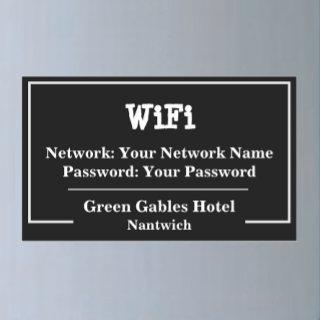 WiFi Information Network and Password Rectangular Sticker