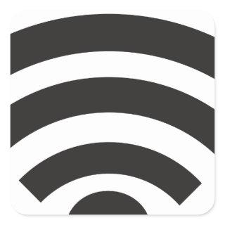 Wifi network symbol square sticker
