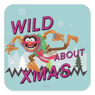 Wild about Xmas Square Sticker