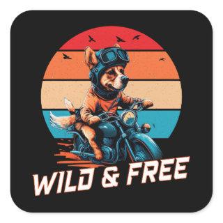 Wild and Free  Square Sticker