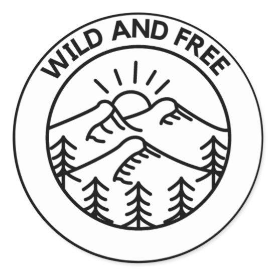 Wild and Free Sticker