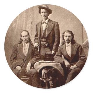 Wild Bill Hickok - Texas Jack - Buffalo Bill Classic Round Sticker