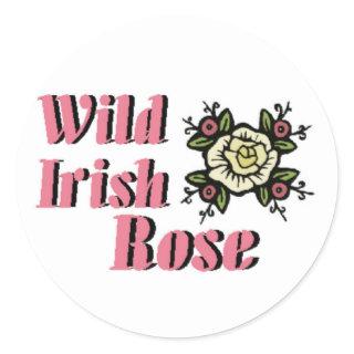 Wild Irish Rose Classic Round Sticker