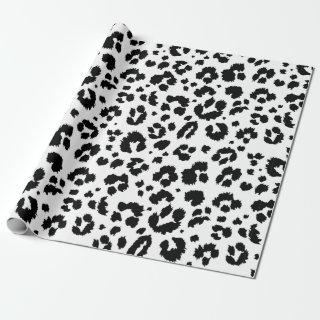 Wild Leopard Print Black White
