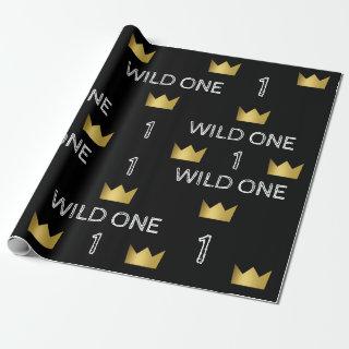 Wild One First Birthday Gold Crown