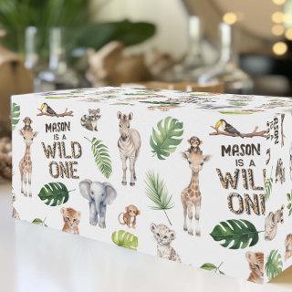 Wild One Jungle Safari Baby Boy 1st birthday