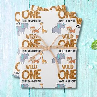 Wild One Safari Theme Boys 1st Birthday  Sheets