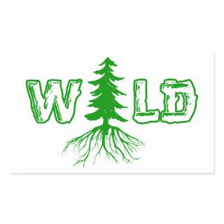 Wild Roots Outdoors Rectangular Sticker