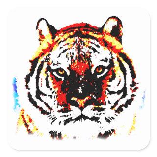 Wild Tiger Square Sticker