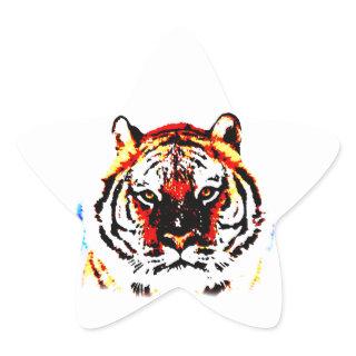 Wild Tiger Star Sticker