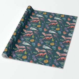 Wild Woodland Animals Turquoise