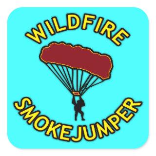 Wildfire Smokejumper Square Sticker