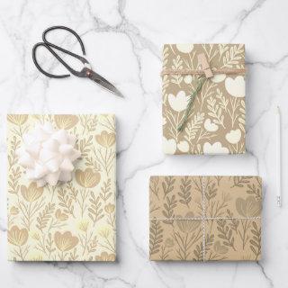 Wildflower Blooms Simple Neutrals Earthy Oat Chic   Sheets