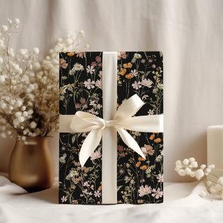 Wildflower Boho Bloom Garden Black