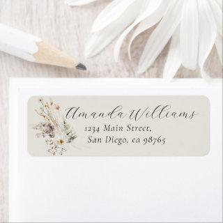 Wildflower Boho Rustic Bridal Shower Recipe Label