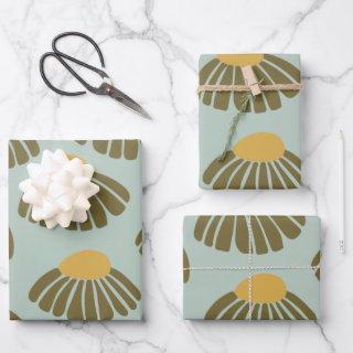 Wildflower Pattern | Floral Artwork in Autumn Teal  Sheets