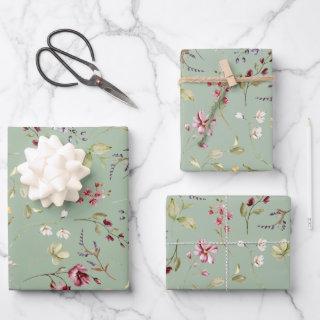 Wildflower Sage Green Floral   Sheets