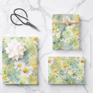 Wildflowers Meadow Summer Foliage Boho Modern  Sheets